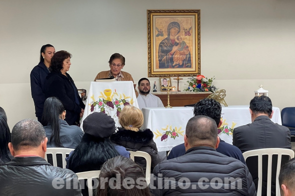 Misa de Acción de Gracias en honor a la Santa Patrona del Perpetuo Socorro en la Municipalidad de Pedro Juan Caballero