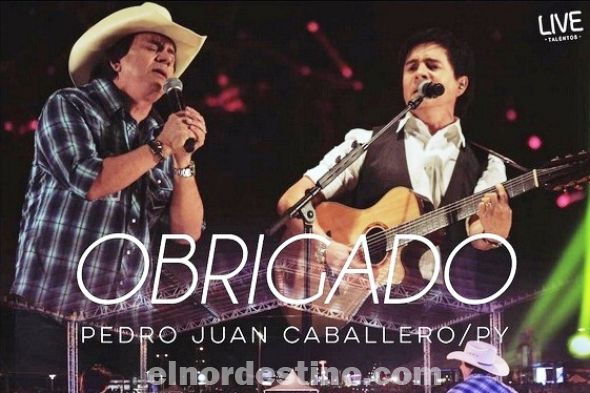 El dúo sertanejo Chitaozinho & Xororó se presentó con gran éxito en el escenario mayor de Expo Amambay