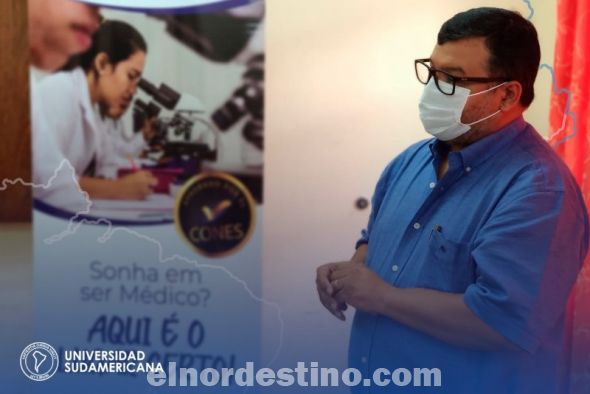 Se realizó la entrega del aporte de contrapartida en el marco del Convenio de Cooperación  Interinstitucional consistió en instrumentales neuroquirúrgicos para la realización de craneotomía, trepanación, coagulación y tunelización al Hospital Regional de Pedro Juan Caballero. (Foto: Facebook de Universidad Sudamericana).