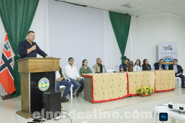 Jornada de socialización de la Ruta de la Soberanía en la sede de la Gobernación de Amambay con presencia de Juancho Acosta