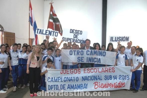 La Gobernación de Amambay inauguró la fase departamental del Campeonato Escolar Sub 14 en el tinglado del club INDE