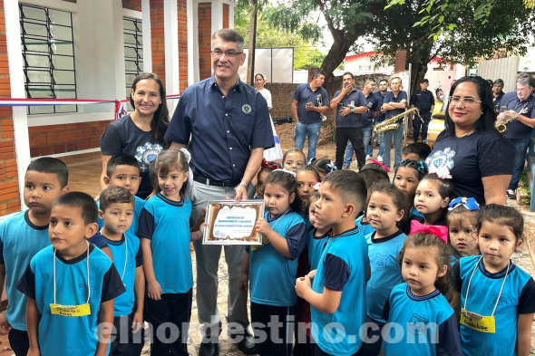Comunidad Escolar de Pedro Juan Caballero favorecida con obras financiadas por la administración municipal de Ronald Acevedo