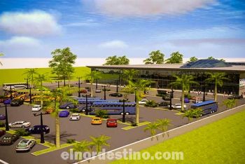 Vista del estacionamiento del complejo comercial. Una parte estará al aire libre y la otra cubierta para 200 vehículos. Además del confort los visitantes tendrán seguridad a la hora de estacionar sus vehículos.