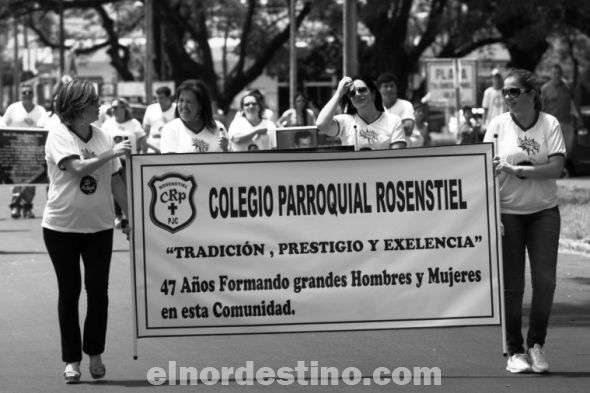 La tercera edición del desfile de ex alumnos de las instituciones más representativas de la ciudad fue sin duda el evento más emocionante y de mayor convocatoria  en homenaje a la capital de Amambay. (Foto: Diego Lozano).