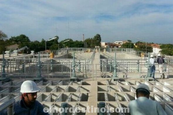 Iniciaron las pruebas de resistencia del concreto que conforma el muro de la nueva planta de producción de agua de Concepción 
