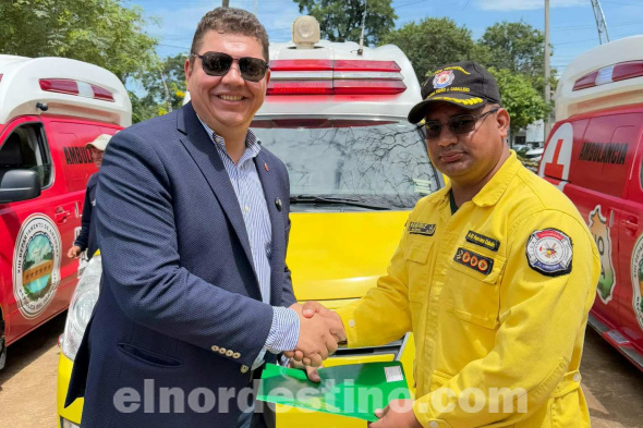 Por primera vez en su historia, Capitán Bado recibe una ambulancia equipada de las diez gestionadas por Juancho Acosta
