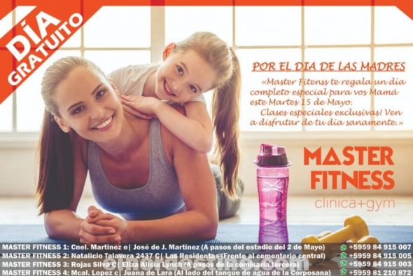 Master Fitness regala a las madres un día completo de actividades con clases especiales exclusivas
