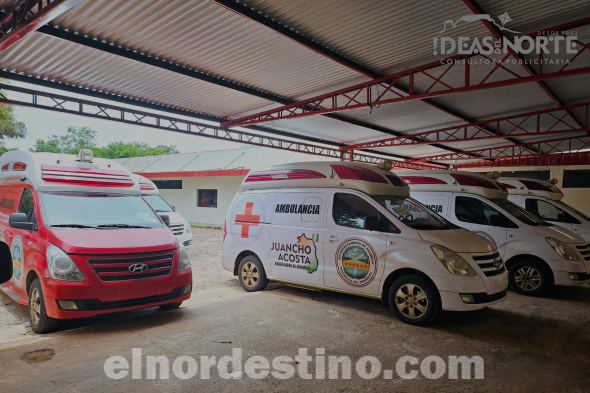 El gobernador abogado Juan Silvino Acosta Benítez compartió una anécdota de su vida, y lo que le llevó a tomar la decisión referente a las diez ambulancias que gestionó para reforzar el sistema de transporte en Salud para el XIII departamento. (Foto: Diego Lozano para Ideas del Norte Consultora Publicitaria).