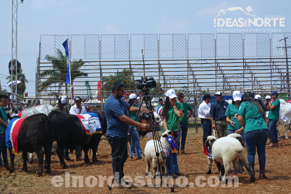 En el acto se presentaron los ganadores de las diversas razas que se presentaron en la XXVI Expo Amambay 2023 desarrollada en el Campo de Exposiciones y Ferias “Marcos Paredes Ramírez de la Asociación Rural del Paraguay Regional Amambay. (Foto: Diego Lozano para Ideas del Norte Consultora Publicitaria).