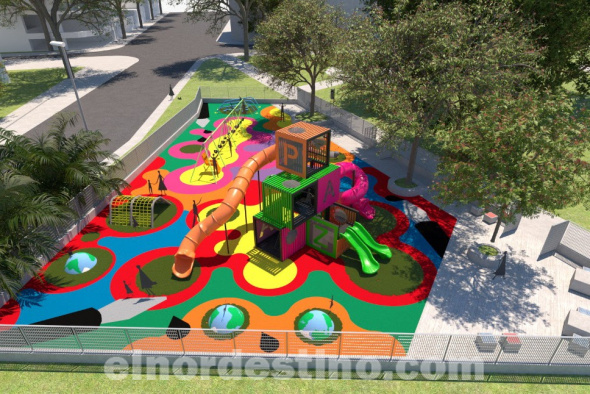El concejal municipal licenciado Jorge Luís Medina Rivarola promueve un rediseño de al menos una plaza pública a fin de agregar juegos y accesorios para niños, niñas y jóvenes con capacidades diferentes. (Foto: Divulgación).