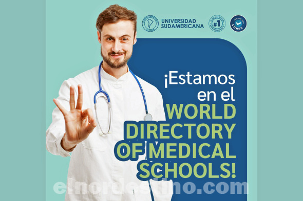 Universidad Sudamericana está registrada en el Directorio Mundial de Facultades de Medicina, controlado por la OMS