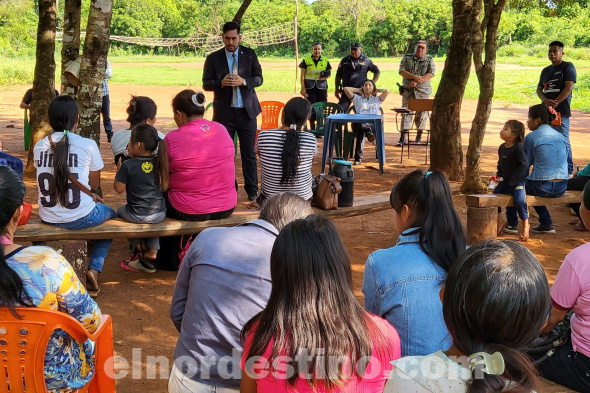 En Cerro Corá capacitaron a comunidad indígena Jaguatí de Amambay sobre sensibilización y prevención de violencia 