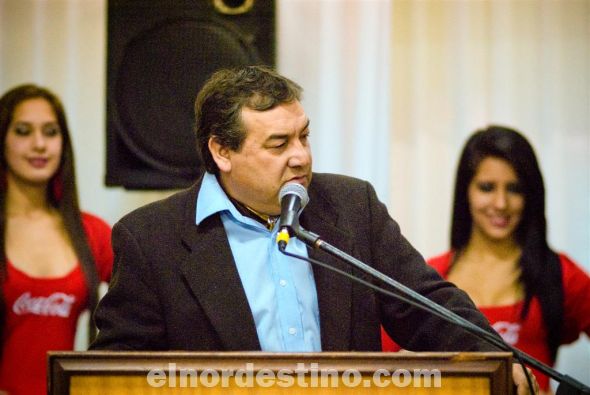 El directivo de la ARP Regional Amambay Eulalio Gomes Batista dio la bienvenida a las autoridades e invitados presentes. (Foto: Diego Lozano).