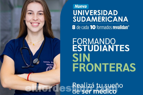 Universidad Sudamericana ha sido acreditada por la Agencia Nacional de Evaluación y Acreditación de la Educación Superior (ANEAES). Realizá tu sueño de ser médico en un ambiente enriquecedor y una comunidad apasionada por el conocimiento. (Flyer: Gacetilla de Prensa de Universidad Sudamericana).