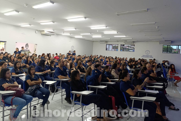 La Municipalidad de Pedro Juan Caballero estuvo presente por medio de su Departamento de Seguridad Vial y Tránsito, a cargo Luís Martínez, dando un importante aporte que realzó la exposición del proyecto. (Foto: Municipalidad de Pedro Juan Caballero).