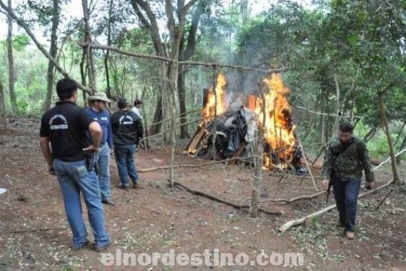 Nuevo golpe al narcotráfico en el distrito de Capitán Bado en Amambay