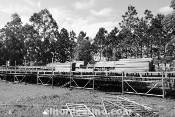 El Campo de Exposiciones y Ferias “Marcos Paredes Ramírez” se está acondicionando para otra exitosa edición de la Expo Amambay. (Foto: Diego Lozano).