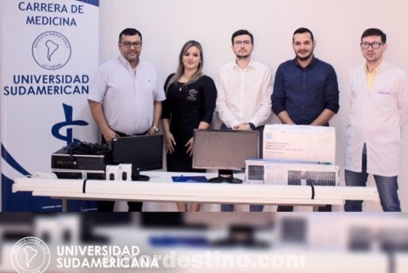 La donación correspondió al aporte de contrapartida en el marco del Convenio de Cooperación Interinstitucional, entre la Universidad Sudamericana y el Hospital Regional de Pedro Juan Caballero. (Foto: Fanpage de Facebook de Universidad Sudamericana).
