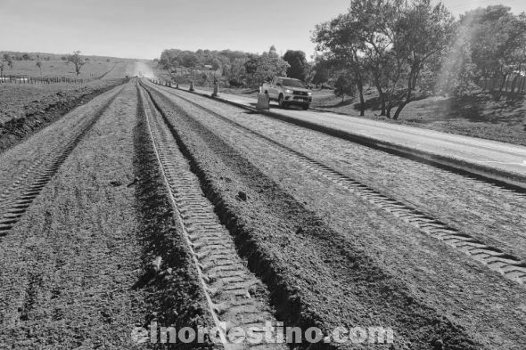El Ministerio de Obras Públicas y Comunicaciones continúa con la rehabilitación de la ruta V desde Concepción hasta Yby Yaú