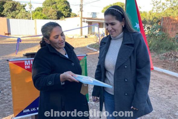 La Municipalidad de Pedro Juan Caballero, administración licenciada Mahiba Carolina Yunis Acevedo, inauguró obras de pavimento tipo empedrado en diversas calles de la capital de Amambay. (Foto: Municipalidad de Pedro Juan Caballero).