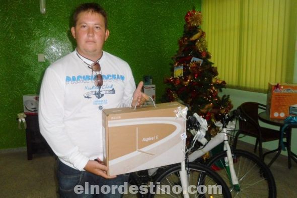 Foto: El sorteo de fin de año de Cooperativa Multiactiva Mborayhu Ltda. benefició a ochenta socios de los distritos de Bella Vista Norte, Capitán Bado y Pedro Juan Caballero. (Foto: Marketing y Mercadeo).