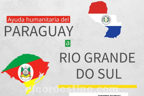 Las toneladas de insumos de ayuda humanitaria se enviaron en colaboración con empresarios del Alto Paraná a fin de solidarizarse con los afectados por las inundaciones en el vecino país, entre los que se encuentran también paraguayos. (Foto: Presidencia de la República del Paraguay).