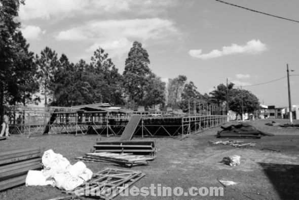 El Campo de Exposiciones y Ferias “Marcos Paredes Ramírez” se está acondicionando para otra exitosa edición de la Expo Amambay. (Foto: Diego Lozano).