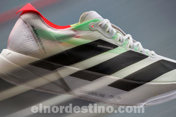 ADIZERO ADIOS PRO 4 Masculino: calzado diseñado para redefinir la velocidad, favorito para carreras y lograr objetivos ambiciosos 