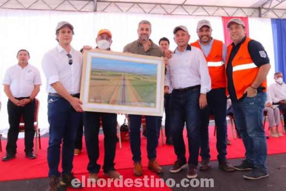 El nuevo corredor inaugurado que tiene como eje central el Chaco paraguayo, forma parte del trazado vial que una vez concluido unirá los puertos marítimos más importantes tanto del Océano Pacífico como del Atlántico. (Foto: Agencia de Información Paraguaya).