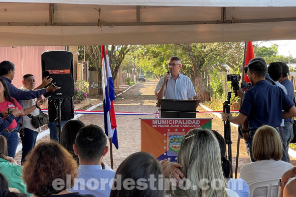 Inauguran obras de infraestructura vial en progresista barrio de la capital de Amambay, adyacente a la nueva Ruta de la Soberanía 