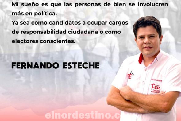 El representante de la Lista 10 para intendente municipal de Pedro Juan Caballero Fernando Esteche se caracterizó por realizar una campaña proselitista limpia, sin ataques a los adversarios, y con mensajes motivadores. (Foto: Facebook Fernando Esteche).