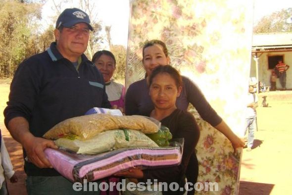 La Gobernación de Amambay entrega abrigos, colchones y alimentos a la comunidad indígena de Yvypyte