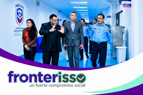 El acuerdo establece una red de apoyo inmediato, concreta y de alto impacto social. En este marco, Universidad Interamericana garantizará a todos los miembros activos de la Policía Nacional del Departamento de Amambay el acceso a asistencia médica. (Foto: Asesoría de Prensa de Universidad Interamericana. 