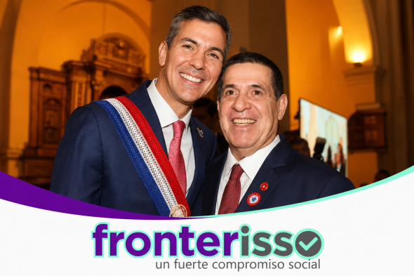 El gobernador de Amambay, “Juancho” Acosta, marcó presencia en la celebración por el cumpleaños de Horacio Cartes, presidente de la Asociación Nacional Republicana (ANR) y una de las principales figuras del escenario político nacional. (Foto: Dirección de Comunicaciones de la Gobernación de Amambay). 