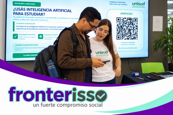 Un equipo de investigación de UNISUD realizó la etapa de recolección de datos del proyecto “Uso ético de la inteligencia artificial en la formación académica: percepciones y experiencias de estudiantes universitarios. (Foto: Asesoría de Prensa de Universidad Sudamericana). 