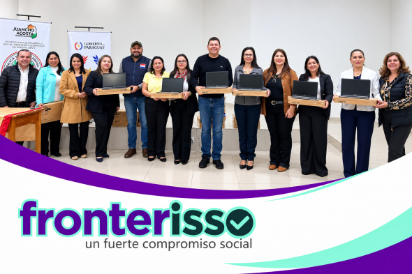 Los equipos fueron distribuidos entre instituciones de los distritos de Pedro Juan Caballero, Bella Vista Norte, Capitán Bado, Cerro Corá, Karapa'í y Zanja Pytã, seleccionadas por el MEC de acuerdo con sus niveles de vulnerabilidad. (Foto: Gobernación de Amambay). 
