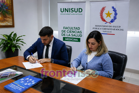 Esta alianza estratégica permite consolidar espacios de aprendizaje, práctica y vinculación institucional, contribuyendo a una formación más cercana a la realidad del ejercicio profesional en el área de la salud. (Foto: gacetilla de Prensa de UNISUD Sede Pedro Juan Caballero). 