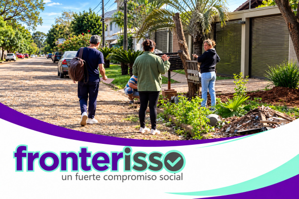 El estudio se realizó el 23 de junio de 2026 en el Barrio Guaraní de Pedro Juan Caballero, mediante visitas domiciliarias. En total fueron entrevistadas 500 personas, alcanzando el 100% de la meta prevista para esta etapa. (Foto: Asesoría de Prensa de Universidad Sudamericana). 